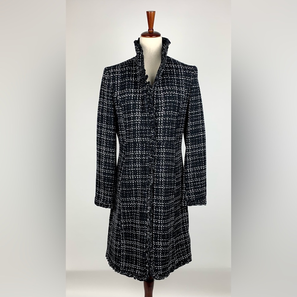 Bloomingdale’s Collection Fifty-Nine Black-and-White Topper Coat
